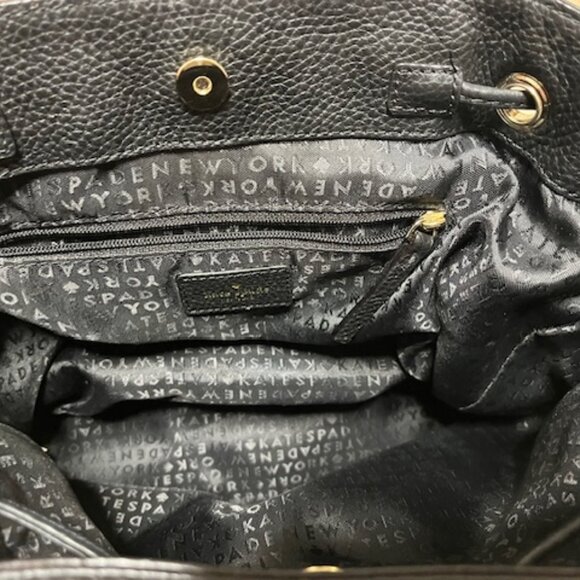 Kate Spade Mulberry Street Small Breezy Black Pebbled Flap Leather Backpack main image 4